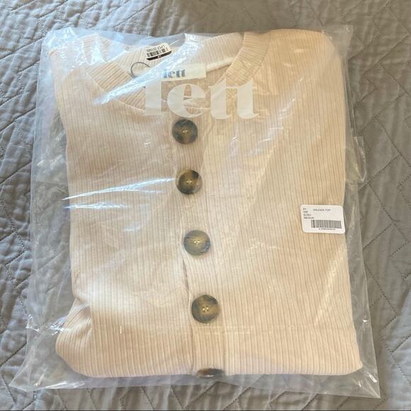 $5 SALE MUST GO Lett Kruger Henley Long Sleeve Pullover Shirt Size M - Picture 5 of 6